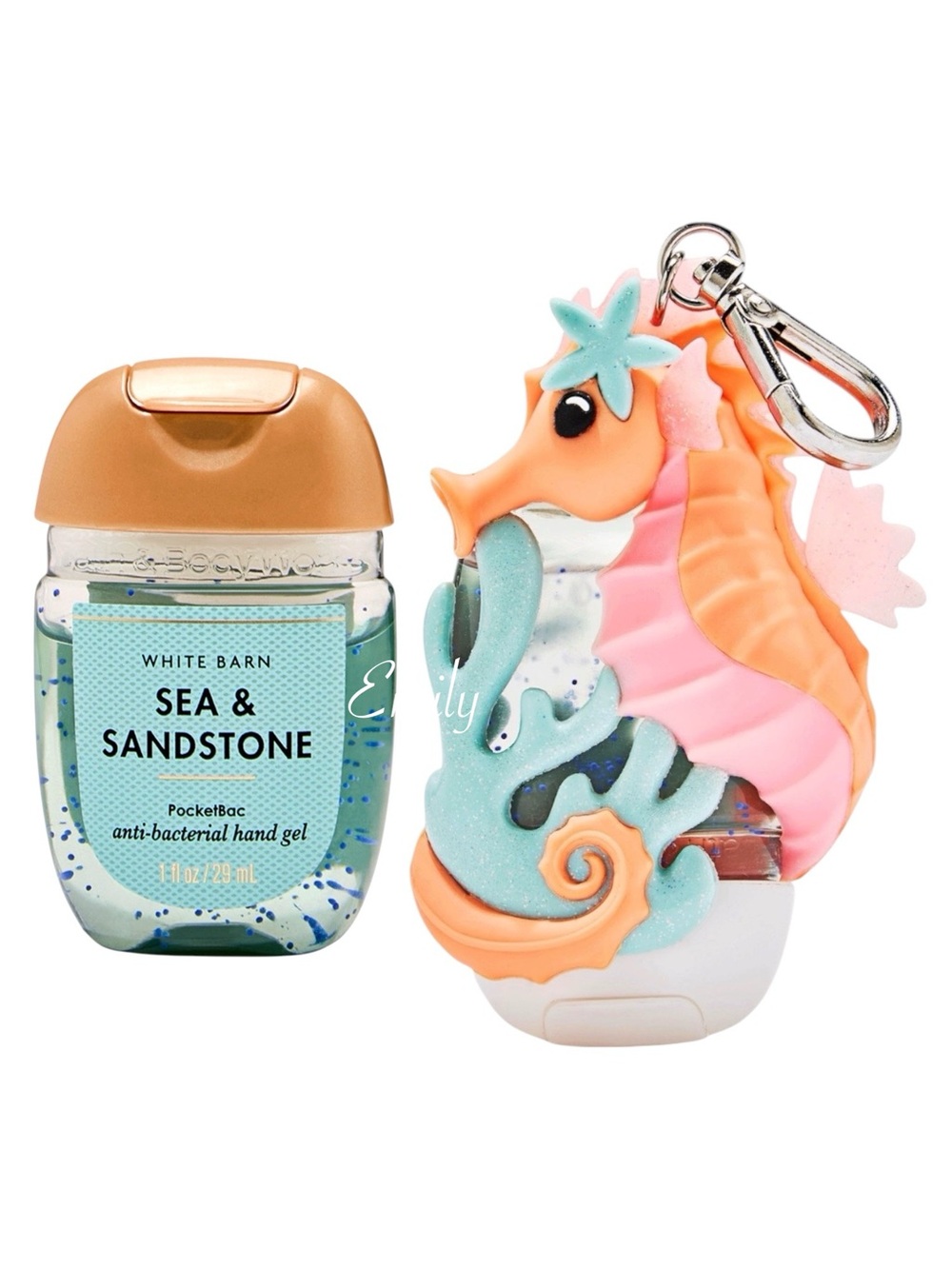NEW Bath & Body Works SEAHORSE PocketBac Holder + SEA & SANDSTONE PocketBac 2026